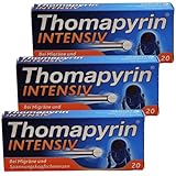 Thomapyrin INTENSIV Sparset 3x 20ST. I bei stärkeren Kopfschmerzen und Migräne I mit Pharma Perle...