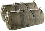 Xcase Packsack: 2er-Set Canvas-Sport- und Reisetaschen mit Tragegriff, je 70 Liter...