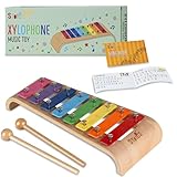 Stoie's 8 Fliesen Regenbogenfarben C-Key Xylofon Klavier Keyboard Spielzeug für Kinder Kleinkinder...