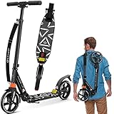 KESSER® Cityroller Scooter 205mm Räder PU Big Wheel - Pro-S Tretroller mit Doppel Federung,...