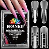 EBANKU 96 PCS Klare Matte Dual Nail System Form Mould Acryl Sarg Nagel Erweiterung Tipps Nail Art...