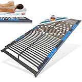 Matratzen Perfekt Lattenrost 120x200 cm 7,5 cm hoch 42 Buchenleisten verstellbare Schulterzone starr...