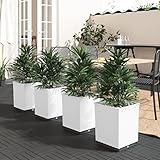 QJBSAVVA Pflanzkübel, Blumentopf Mit Füßen Blumentopf Klein Blumentopf Hoch Blumentopf Set...