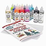 LM-Kreativ Window Color Set 4 Jahreszeiten - Fenstermalfarben Set mit 15 Farben, Konturfarben & 3...