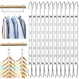 PEOVLVN Platzsparende Kleiderbügel für Kleidung, Metall-Kleiderbügel, Organizer,...