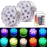 Anziner Unterwasser Licht mit Fernbedienung- Multicolor Poolbeleuchtung RGB LED， 2 Stück...