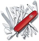 Victorinox Taschenmesser Swiss Champ (33 Funktionen: Metallfeile, Mini-Schraubendreher) rot