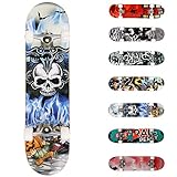 WeSkate Skateboard Anfänger - 31x8 Zoll Komplette Cruiser Skateboard für Kinder Jugendliche...