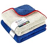 Glart Poliertuch Auto Trockentuch - 2er Set - Premium Mikrofasertücher Auto für professionelle...