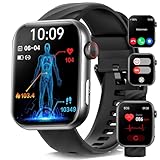 YYKY 2024 EKG Smartwatch mit Lipiden/SOS-Anruffunktion/Telefonfunktion,1,96 Zoll Smartwatch Damen...