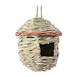wehotewhe Box Bird Home Straw Decoration House Nests Nests Bird Garden Hanging Woven Patio Lawn &...