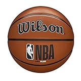 Wilson Basketball NBA DRV PLUS, Outdoor, Gummi, Größe: 5, Braun