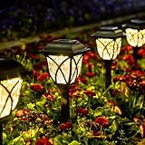 GIGALUMI Solarlampen für außen, 6 Stück LED Solar Gartenleuchten, solarbetriebene Lichter für...
