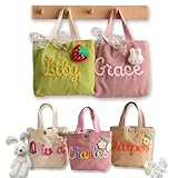 UIDMEN Personalisierte Cord-Handtasche, benutzerdefinierter Name aus Baumwollseil mit Stickerei,...