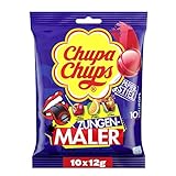 Chupa Chups Zungenmaler Lutscher, Nachfüllbeutel 10 Stück, Färben die Zunge, ohne künstliche...