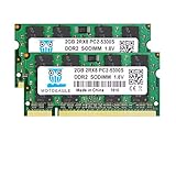 4GB (2x2GB) PC2 5300 SODIMM RAM DDR2 667MHz 2Rx8 2GB DDR2 5300s PC2 666MHz Arbeitsspeicher 200-Pin...