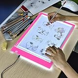 XIAOSTAR A4 Leuchttisch Led Licht Pad Copy Board Lichtplatten,mit einstellbarer Helligkeit,für...
