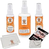 HAPPY CLEAN 1-Jahres Paket | Brillenreiniger | Spezialreiniger für Kunststoffgläser, entspiegelte...