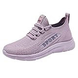 Generisch Sneaker Damen Weiss, Fitness rutschfest Luftkissen Leichtgewichts Sportschuhe Tennis...