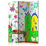 murando Raumteiler Foto Paravent für Kinder 135x172 cm beidseitig auf Vlies-Leinwand Bedruckt...