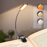 Gritin Leselampe Buch Klemme mit 11 LEDs, LED Buchlampe USB Wiederaufladbar, Stufenlose Helligkeit &...