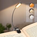 Gritin Leselampe Buch Klemme mit 11 LEDs, LED Buchlampe USB C Wiederaufladbar, 3 Helligkeitstufen &...