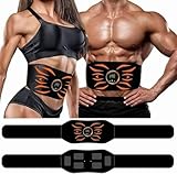 AILEDA EMS Muskelstimulator Bauchmuskeltrainer Trainingsgerät,8 Modi & 19 Intensitäten,USB...
