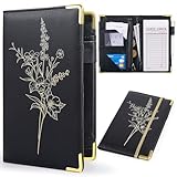 Lemmeko Kellnerbuch aus Kunstleder für Kellnerin mit Reißverschlusstaschen, Kellnerbuch mit...