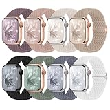 8 Stück Geflochtenes Armband Kompatibel mit Apple Watch 38mm 40mm 41mm 42mm 44mm 45mm 46mm,...