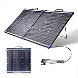 Topunive Solarpanel Faltbar 100W 18V Bifaziales Solarmodul für Tragbares Powerstation...