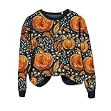 Norwegischer Pullover Damen Halloween Damen Sweatshirt Lesebuch Strickpullover Süßes Shirt...