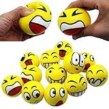 MIMIEYES Stressball Streßball Knautschball Antistressball lustige Gesichter Softball Emoji Gesicht...