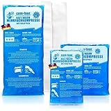 com-four® 3X Mehrfach-Kompresse in 3 verschiedenen Größen mit Vlies-Hülle, Warm & Kaltkompressen...
