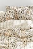 Freyamy Blumen Bettwäsche 135x200 2tlg, Aesthetic Botanisches Wende Bettwäsche-Set aus Gewaschener...