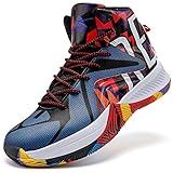 ASHION Herren Basketball Turnschuhe Leichte atmungsaktive High Top Sneaker Herren Laufen Anti-Rutsch...