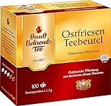 Onno Behrends Ostfriesen-Teebeutel | 100 Teebeutel 1,5g | Vegan | Glutenfrei | Laktosefrei