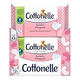 Cottonelle Feuchtes Toilettenpapier, Sensitive Pflegend - Parfümfrei, Biologisch Abbaubar,...