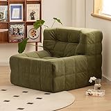 YFJBDKS Einzel-L-FöRmiges Chaise-Sofa, Ergonomisches Faulensofa, Tragbarer Klappstuhl-Bett, Keine...