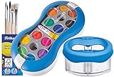 Pelikan Deckfarbkasten 735 SP/12 mit 12 Farben und 1 Tube Deckweiß/Starter (blau mit...