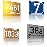 SCHILDER HIMMEL 3mm starke Aluminium Verbund Hausnummer Schilder nichtrostend und wetterfest |...