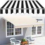 Gelenkarm Markisen Ausfahrbar, Manuelle Markise, UV- Und WasserbestäNdig, mit Kurbel &...