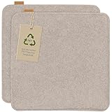Miqio Design Filz Sitzkissen rechteckig mit Antirutschnoppen | 35cm | 2er-Set | Indoor und Outdoor |...