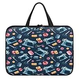 Treer Laptoptasche 10-17 Zoll, Nähmaschinendruck Handtasche Damen Herren, Laptop Tasche mit...