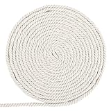 LOLYSIC Baumwollseil 8mm 20M,Seil Seilgürtel Kordel,Tau Seil Cotton Rope Baumwollkordel Dickes...