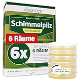 Schimmeltest Wohnung – Schimmeltester für 6 Räume – Schimmelpilz Schnelltest mit Nährboden...