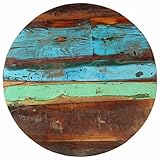 EMYRLXQW Tischzubehör, Tischplatten, runde Tischplatte 60 cm, 25-27 mm, massives Altholz