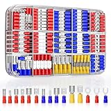 GIZGA Kabelschuhe 368pcs Kabelschuh Set Flachsteckhülsen Sortiment 0.5-6.0mm² Elektrische...
