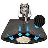 KARAT Katzenstreumatte, Anthrazit, 76 x 61 cm, wasserdichte Unterlage für Katzentoilette -...