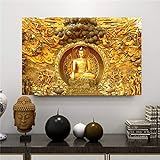 SXXRZA Wandbilder 40 x 60 cm, Rahmenlos, buddhistische Wandkunst, Leinwand, Gemälde, Poster und...