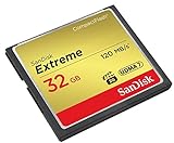 SanDisk Extreme CompactFlash Speicherkarte 32 GB (Für DSLR-Kameras, UDMA7, Schreiben mit 85 MB/s,...